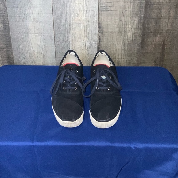 TOMS Cordones Boardwalk Platform Sneakers in Navy Blue size 8 women’s—pre-owned - Picture 2 of 9